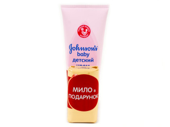 Набор детский Johnson's Baby крем 200мл + мыло с миндальным маслом 100гр подарок