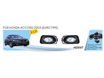 Противотуманные фары DLAA для Honda Accord 2003-2006 Euro Type, H11, 12V55W, с проводкой