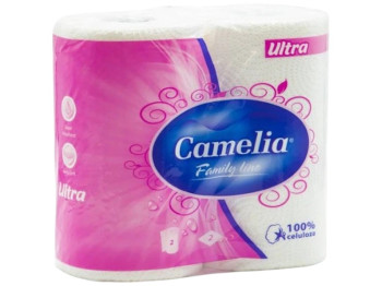 Полотенца бумажные Camelia Ultra, 2 слоя, 2 рулона, 70 листов, 100% целлюлоза, цвет белый