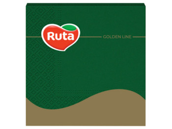 Салфетки сервировочные Ruta, 33х33см, 3-х слойные, темно-зеленые (цена за упаковку 20шт)