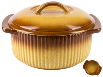 Кастрюля керамическая с крышкой Firex Ethno Organic D15см 800мл