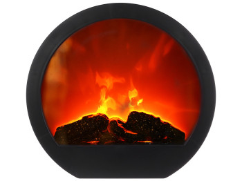 Декоративний світлодіодний камін, 25x9x23см, на батар. (3хАА не входять до комплекту) колір - чорний