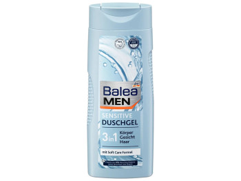 Гель для душу+шампунь Balea MEN 3в1 Sensitive, 300мл