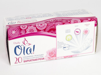 Прокладки "Ola" xx ежедневные "Роза део" нежные 20шт