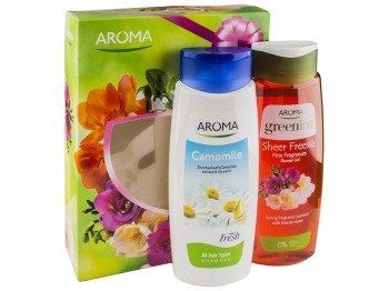 Набор подарочный жен. Aroma (шампунь "Ромашка" 400мл+гель для душа "Чистая фрезия" 400мл)