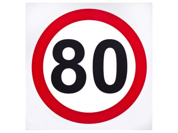 Наклейка знак "80"