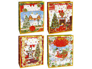 Пакет новогодний бумажный S New Years Eve, 18х23х8см