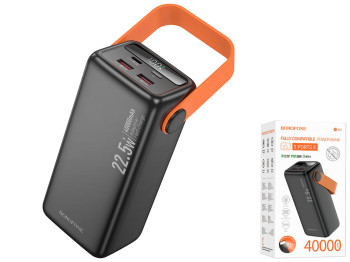 Универсальная мобильная батарея Power Bank Borofone BJ66 Magnifico 22.5W+PD20 40000mAh, цвет черный