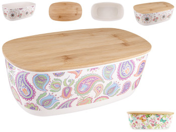 Хлебница бамбуковая с крышкой 35,5х20,1х13,5см