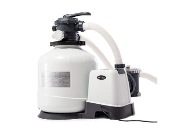 Песочный насос-фильтр с хлорогенератором Intex 26676, 6000 л/ч, 7 г/ч, для бассейнов до 32200л