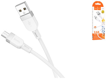 Кабель USB Hoco X109 Silicone мicro 2.4A Цвет Белый