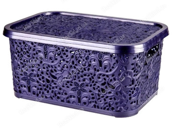 Корзинка R plastic Ажур, 10л, 33,5x23,5x16см, фиолетовая, 31010