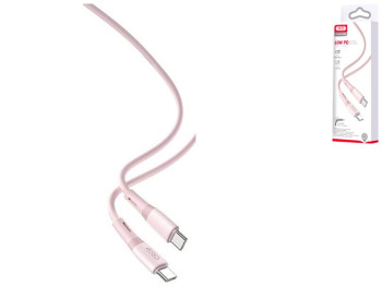 Кабель USB XO NB-Q226B 60W Silicone two-color Type-C to Type-C Цвет Розовый