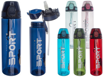 Бутылка-поилка спортивная с силиконовым ободком 750мл
