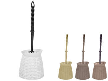 Ершик туалетный PlastArt с подставкой микс 39см, D8см