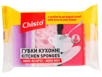 Губки кухонные Chisto MINI Ассорти, 3шт