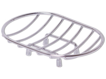 Мыльница овальная хромированная Besser 13х8,5х3см