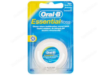 Зубная нить Oral-B Essential floss Waxed, мятная, 50м