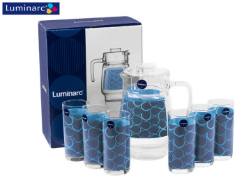 Набор для напитков Luminarc "Soffici Grey" графин 1,6л и 6 стаканов 270мл (цена за 7 пр.) 15668