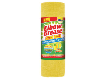 Салфетки Elbow Grease из микрофибры в рулоне, жёлтые, 10 штук
