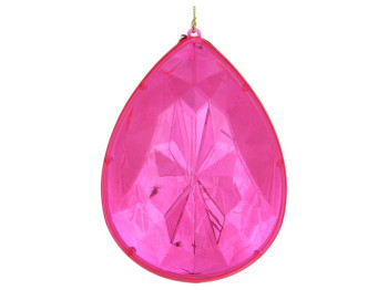 Подвеска декоративная Капля, пластик, 13х5х17см, цвет ярко-розовый