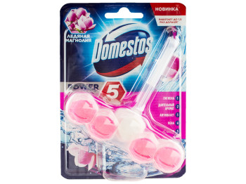 Блок для очищения унитаза Domestos Power 5 "Ледяная магнолия" 55г
