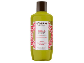 Масло-маска O'BERIG Яично-пантеноловая с 5 маслами, для поврежденных и окрашенных волос 500мл