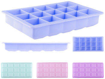 Форма силиконовая для льда Stenson Кубик на 15 порций (3,4х3,4х3,2см) 18,6х11,6х3,2см