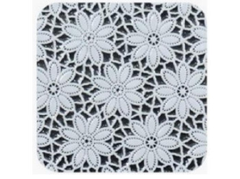 Клеенка Lace, ПВХ, 1,37×20м, цвет белый, дизайн Daisy (цена за рулон)