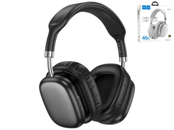 Bluetooth стерео гарнітура Hoco W52, bluetooth 5.4, type-c/aux, слот TF, 400mAh, колір чорний