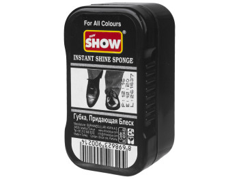 Губка для обуви SHOW с силиконовой пропиткой, черная (мини)