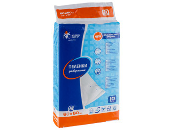Пеленки впитывающие одноразовые универс. Normal clinic M с водонепрониц. слоем 60x60см 10шт PNC021