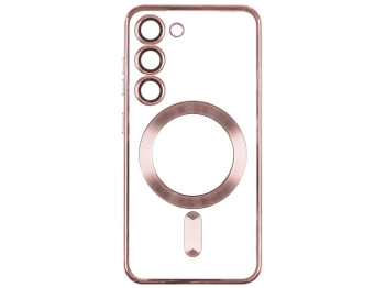 Чохол TPU Metallic Full Camera with Magsafe для Samsung Galaxy S23 Plus Колір Rose Gold