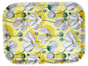 Поднос прямоугольный Французский кофе, с резиновым дном, 30х40см