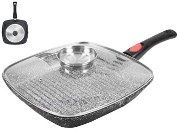 Сковорода-гриль з кришкою Benson, 28см