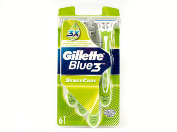 Бритви одноразові Gillette Blue3 SenseCare 6шт
