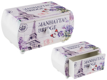 Шкатулка для прикрас "Manhattan Bridge" МДФ 12,3х7х7см