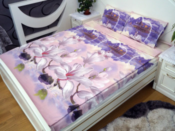 Комплект постільної білизни. 100% бавовна. євростандарт Лебедина вірність 2 наволочки 50x70см