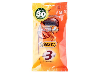 Станки для гоління Bic Sensitive 3 3 леза (ціна за набір 8шт)