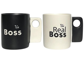Чашка Boss, кераміка, 330мл, 2 дизайни (ціна за 1шт)