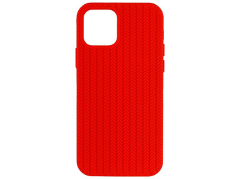 Чехол Silicone Knitted для iPhone 12/12 Pro Copy Цвет 6, Red