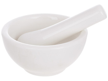 Ступка з товкачиком порцелянова