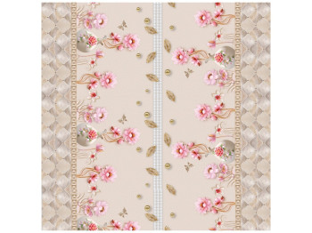 Клеенка GlossyN, 3 слоя, на тканевой основе, глянцевая, 1,37×20м, дизайн жемчужный (цена за рулон)