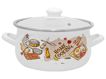 Кастрюля Infinity Home cooking, со стеклянной крышкой, 24см, 6л, 8690067880633