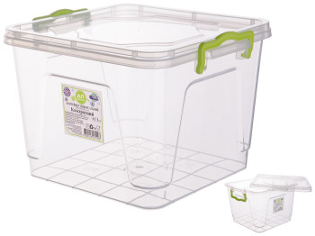 Контейнер Ал-Пластик универсальный квадратный бесцветный 6,7л