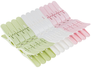 Прищепка бытовая пластиковая 7см (цена за упаковку 24шт)