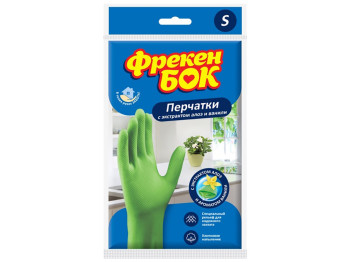 Рукавички гумові універсальні Фрекен БОК Алое+Ваніль, S