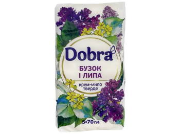 Крем-мыло твердое туалетное Dobra Сирень и липа 5х70г