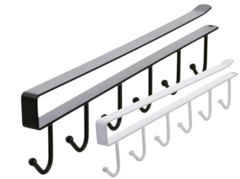 Вішалка навісна, 6 гачків, фарбоване залізо, 26,5×7×1,5см