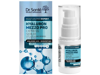 Сироватка для обличчя Dr. Sante Hyaluron Mezzo Pro, зволожуюча, з гіалуроновими сферами, 30мл